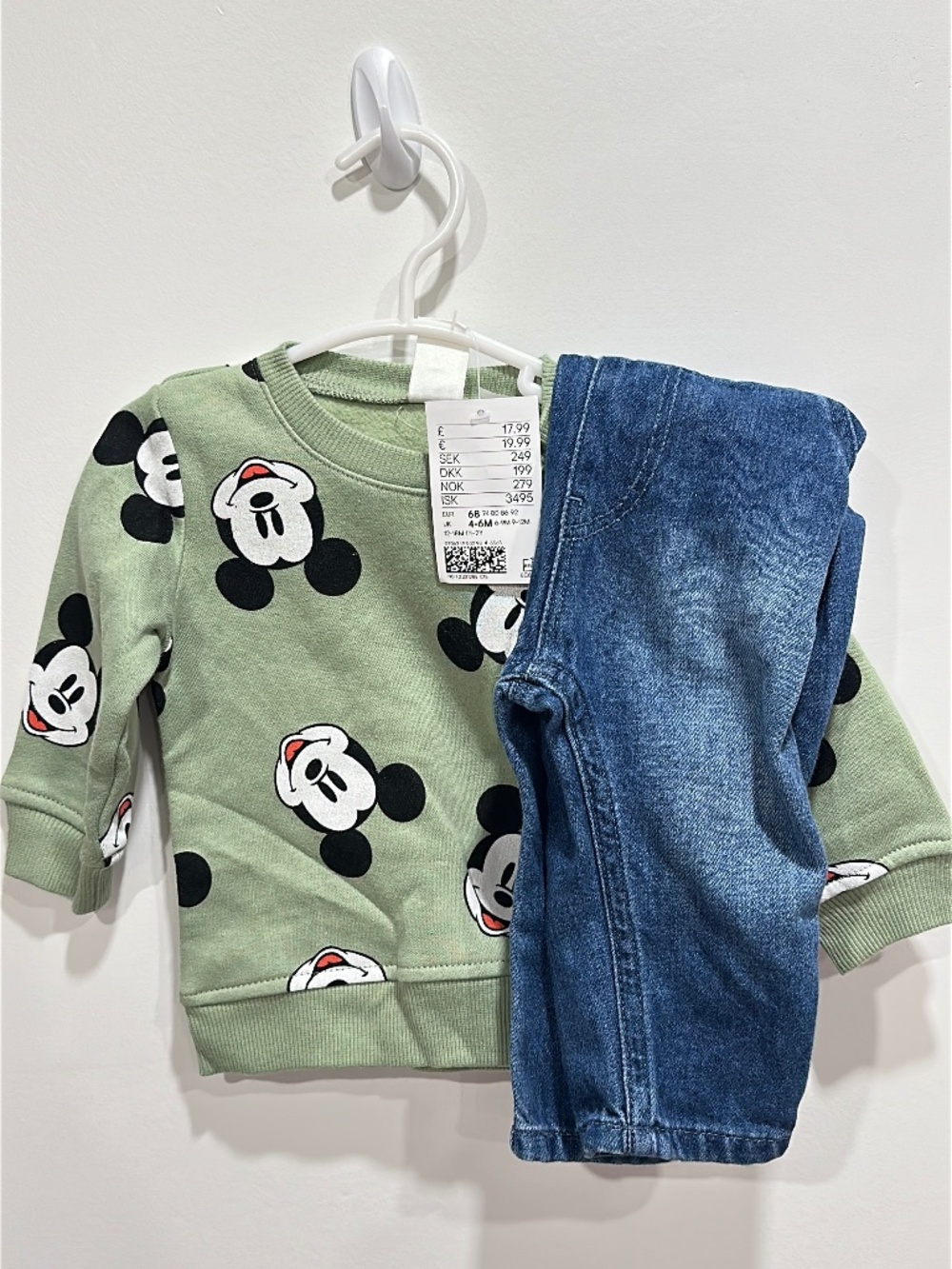 3 for $30 Disney Mickey Mouse Baby Boy Clothing Set 3-6 months